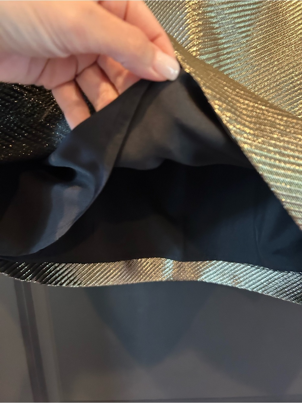 LOFT Metallic Gold Mini Skirt - Picture 7 of 12